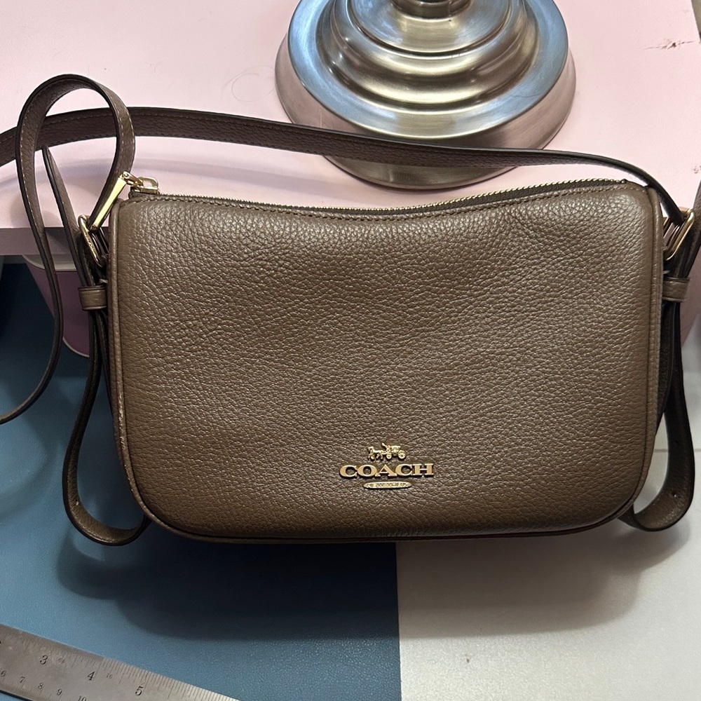 Coach Tan Leather Shoulder Bag